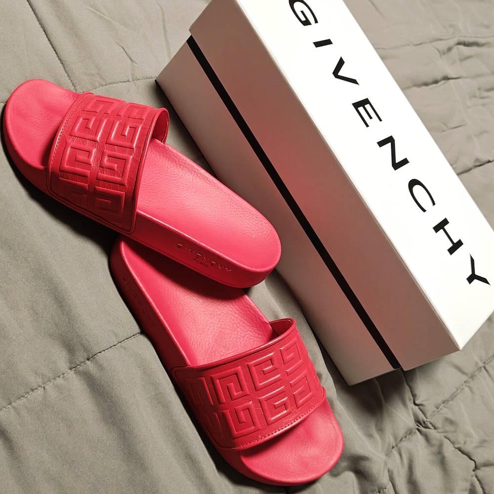 Givenchy Women's Red Slide Sandals